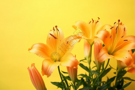 百合花花束开花的百合花设计图片