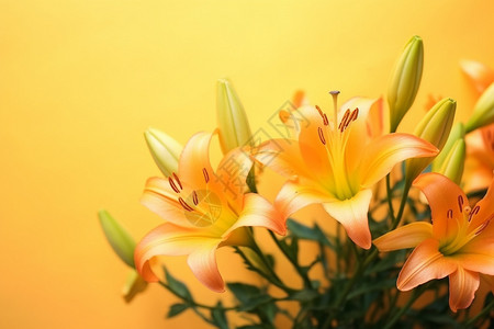 黄花菜新鲜的百合花设计图片