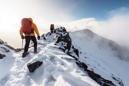 冒险登山的图片