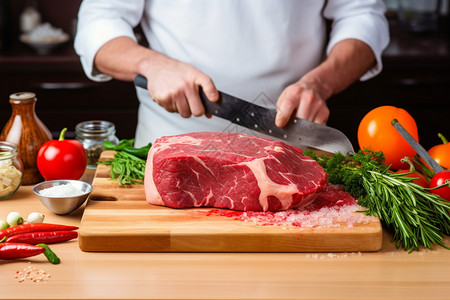 分解健康的牛肉高清图片