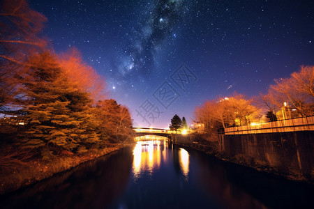 夜晚的星空背景图片