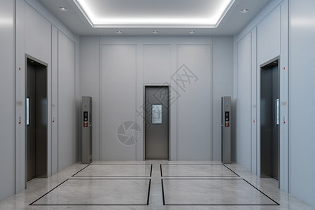 企业大楼中的电梯图片