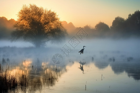 冬季早晨秋季白露降霜背景