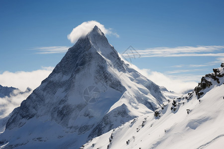 自然雪山风光图片