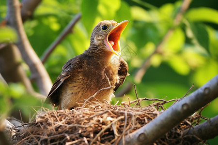 巢里的幼鸟图片