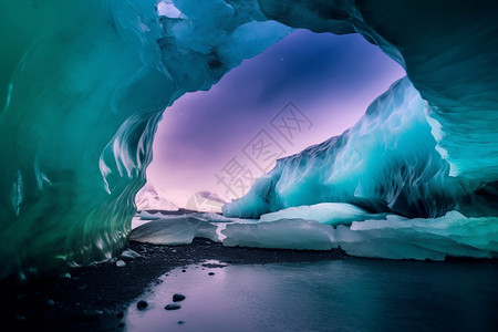 天然形成的冰洞图片