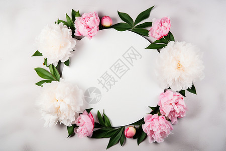 圆形植物花环有着纪念意义的花环背景