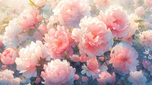 盛开的粉色花朵背景图片