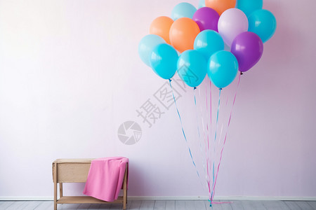 彩色气球庆祝装饰高清图片