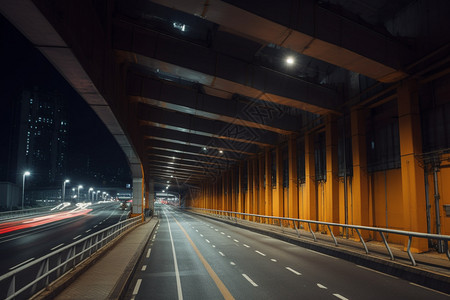 宽敞的高架桥隧道背景图片