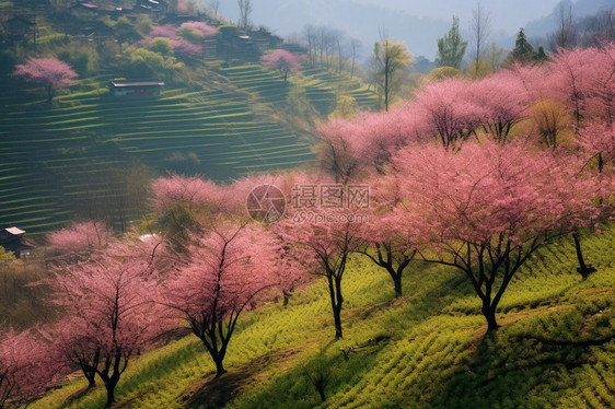 美丽的樱花谷图片