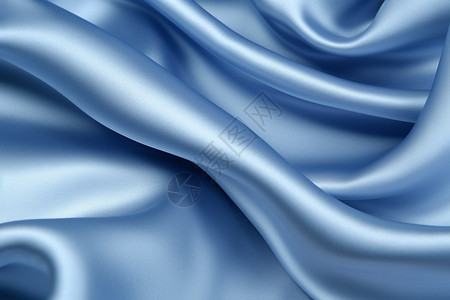飘逸的窗帘蓝色丝绸背景
