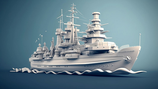 3D战舰模型图片