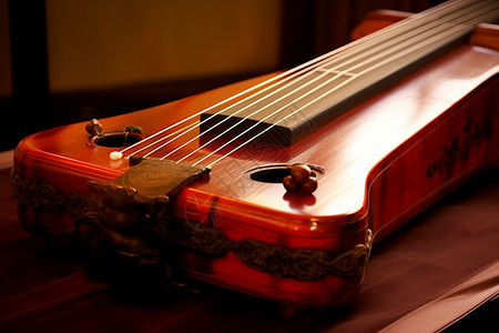 中华传统乐器古琴图片