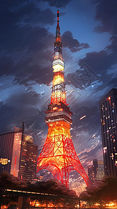 唯美的东京铁塔图片