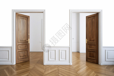 门复古敞开的门设计图片