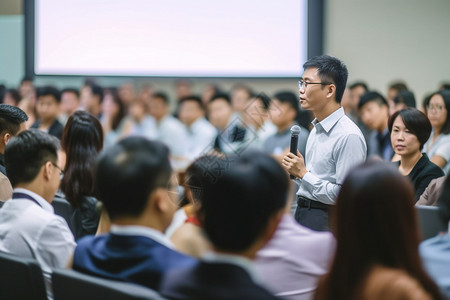 头脑风暴会议公司演讲的商务人士背景