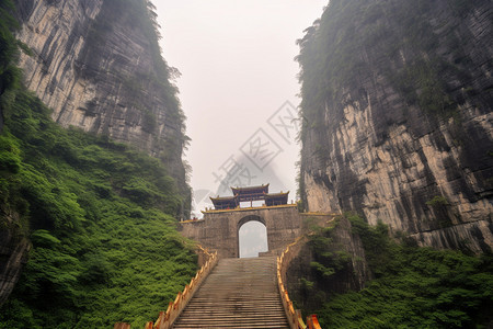 天门洞景观图片