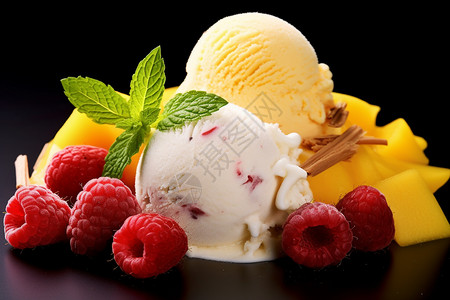 芒果冰淇淋甜美的冰淇淋背景