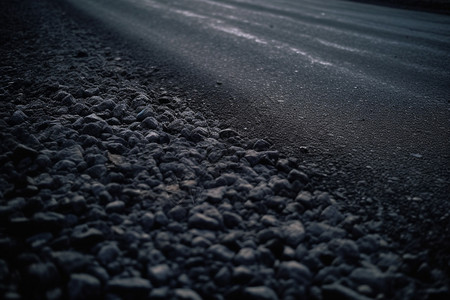 黑色地面有小石子的灰色公路背景