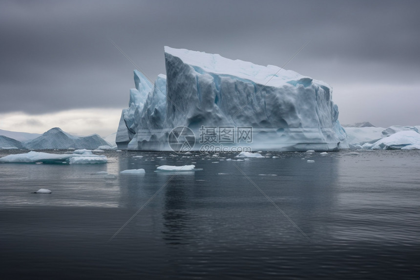 海面冰川风景图片