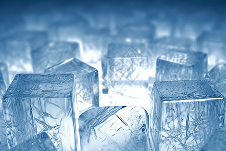 冷冻的透明冰块图片