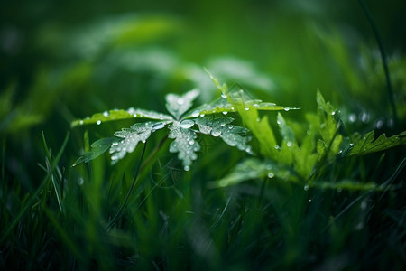 绿色的植物叶子背景图片