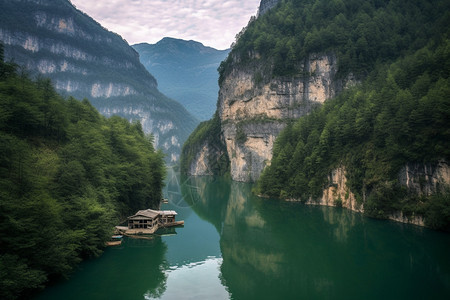 壮观美丽的峡谷风景图片