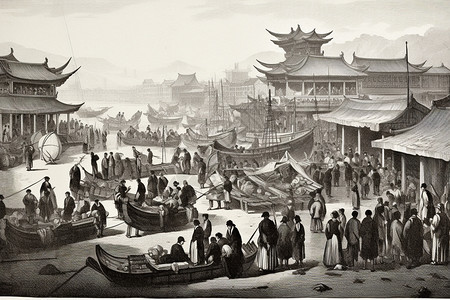 上世纪海港港口景象图片
