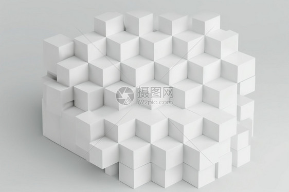堆叠在一起的立方体图片