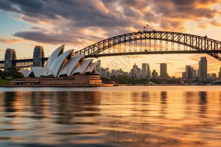 悉尼城市悉尼著名的旅游景点背景