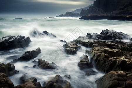 波涛汹涌的海浪图片