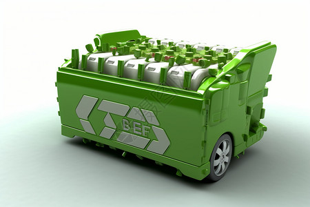 绿色的汽车电池图片