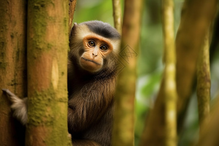 可爱的猴子背景图片