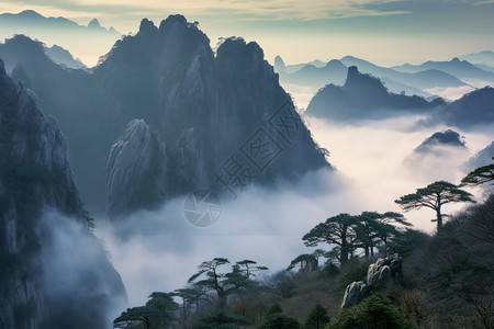 黄山的风景图片