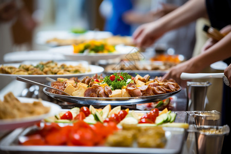 美味的中餐美食自助餐高清图片