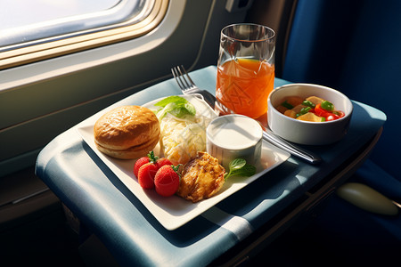 美味的飞机餐图片