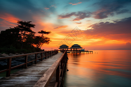 夕阳下的普吉岛高清图片