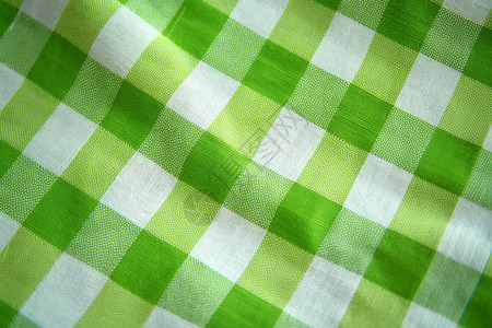绿色格子野餐垫背景图片