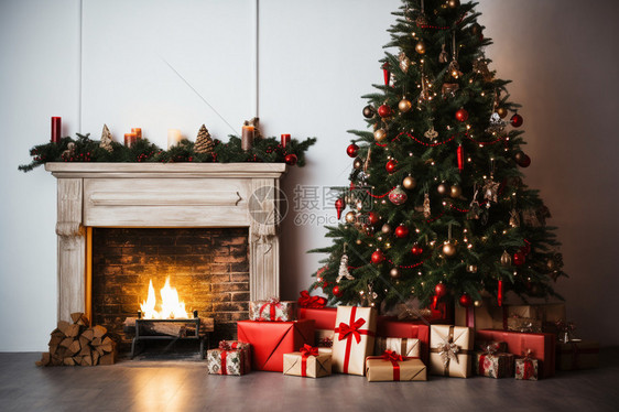 家中的圣诞树图片