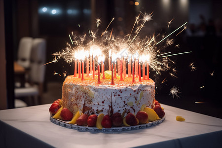 庆祝生日的蛋糕图片