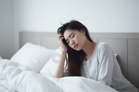 焦虑的女人里不安的女性背景