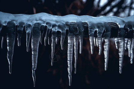 冬季美丽的冰凌背景图片