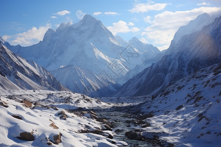 美丽的冰川雪山图片