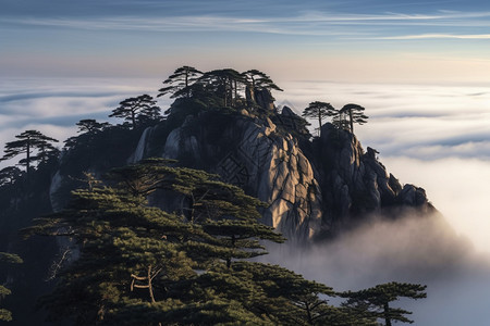 壮观的黄山之巅图片