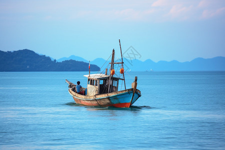 海上的渔船图片