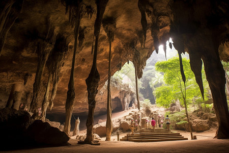 山间洞穴风景图片