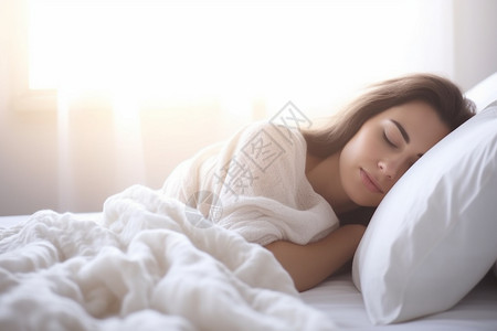 幸福入睡的女人高清图片