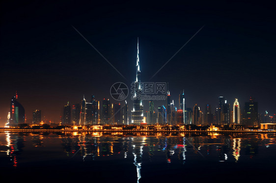 都市的繁华夜景图片