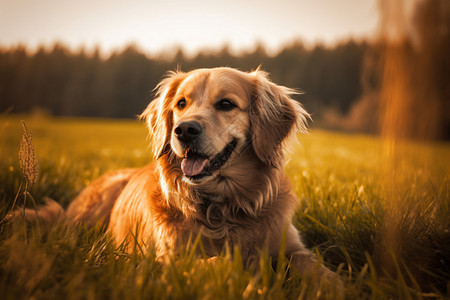 动物金毛犬图片